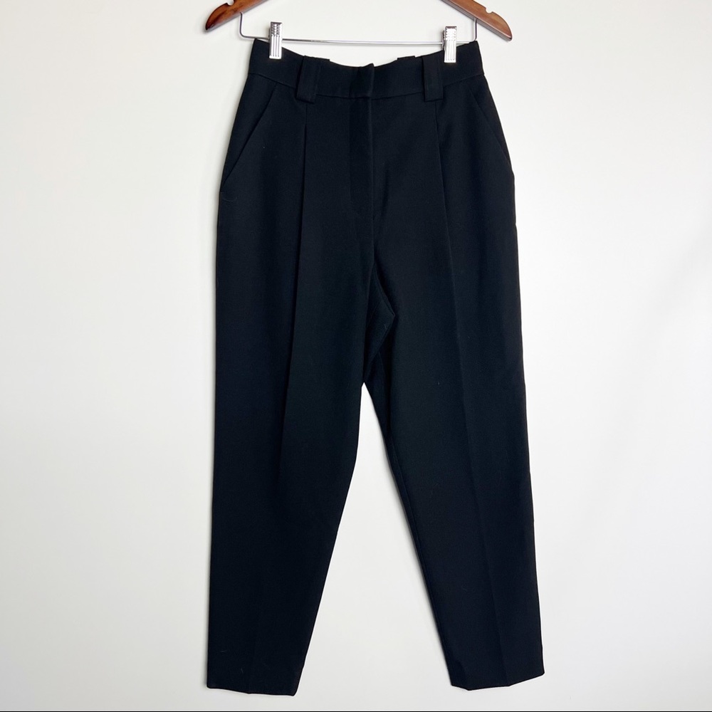 A.L.C Colin high rise ankle black pleated trouser pants